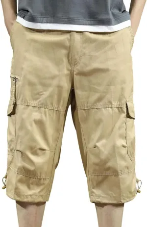 Men's Athletic Shorts Casual Cotton Stretch Drawstring Summer Beach Chino Golf Shorts with Pockets