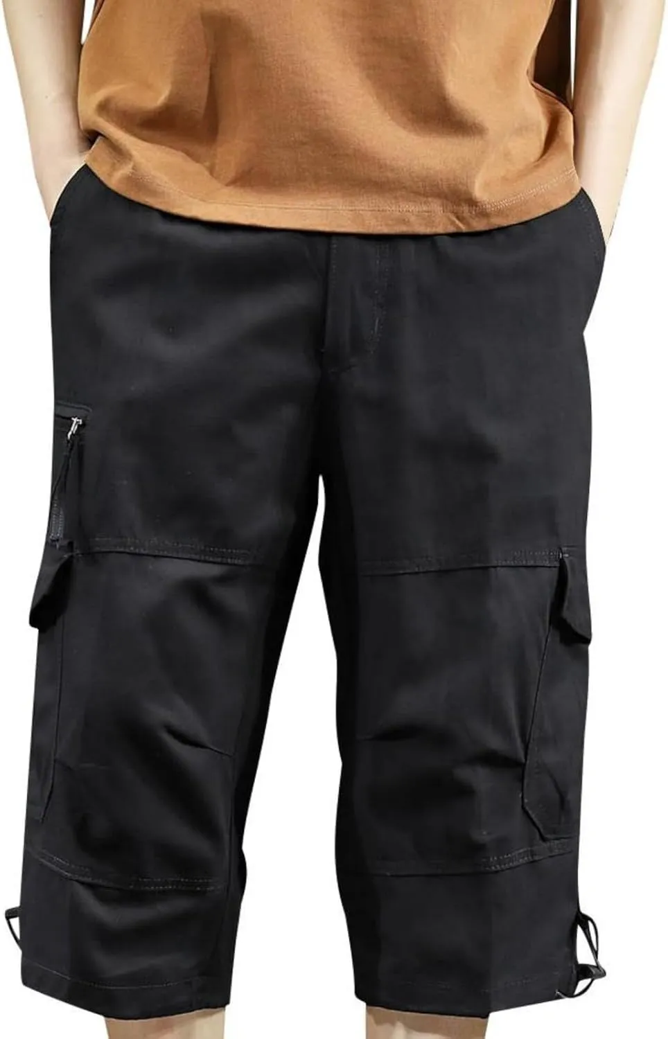 Men's Athletic Shorts Casual Cotton Stretch Drawstring Summer Beach Chino Golf Shorts with Pockets