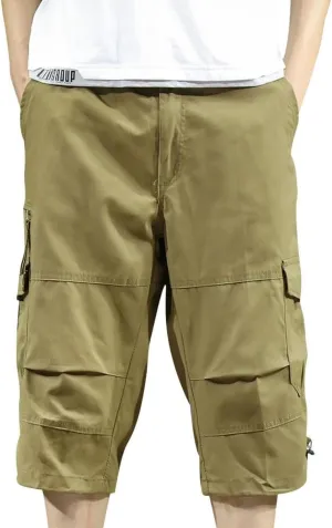 Men's Athletic Shorts Casual Cotton Stretch Drawstring Summer Beach Chino Golf Shorts with Pockets