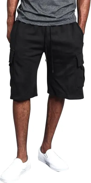 Mens Cargo Shorts Baggy Activewear Stretch Fashion Jogging Comfy with Pockets Biking Wide Leg Drawstring Shorts