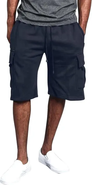 Mens Cargo Shorts Baggy Activewear Stretch Fashion Jogging Comfy with Pockets Biking Wide Leg Drawstring Shorts
