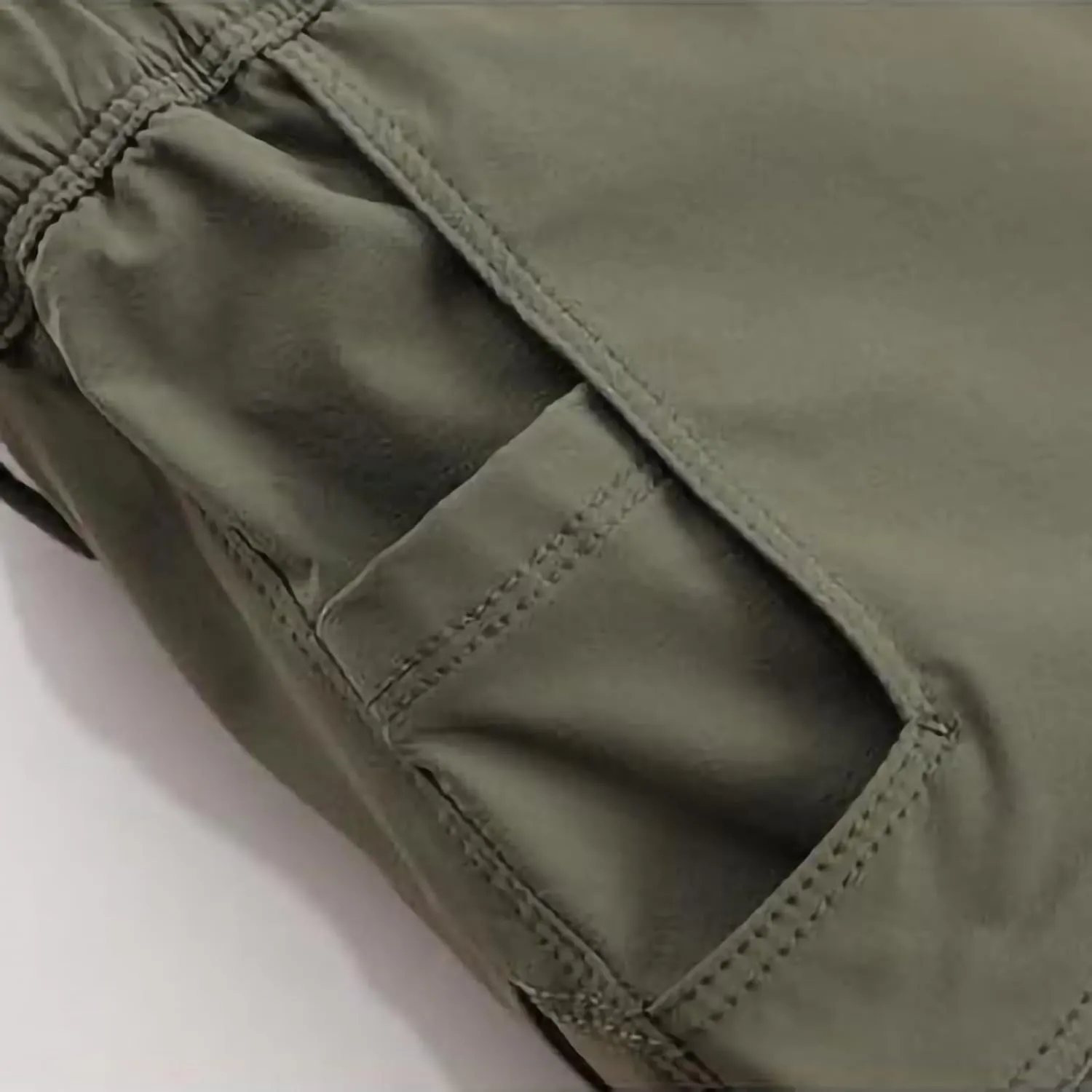 Men's Cargo Shorts Breathable Stretch Lightweight Short Pants with Multi Pockets Elastic Waist Soft Activewear