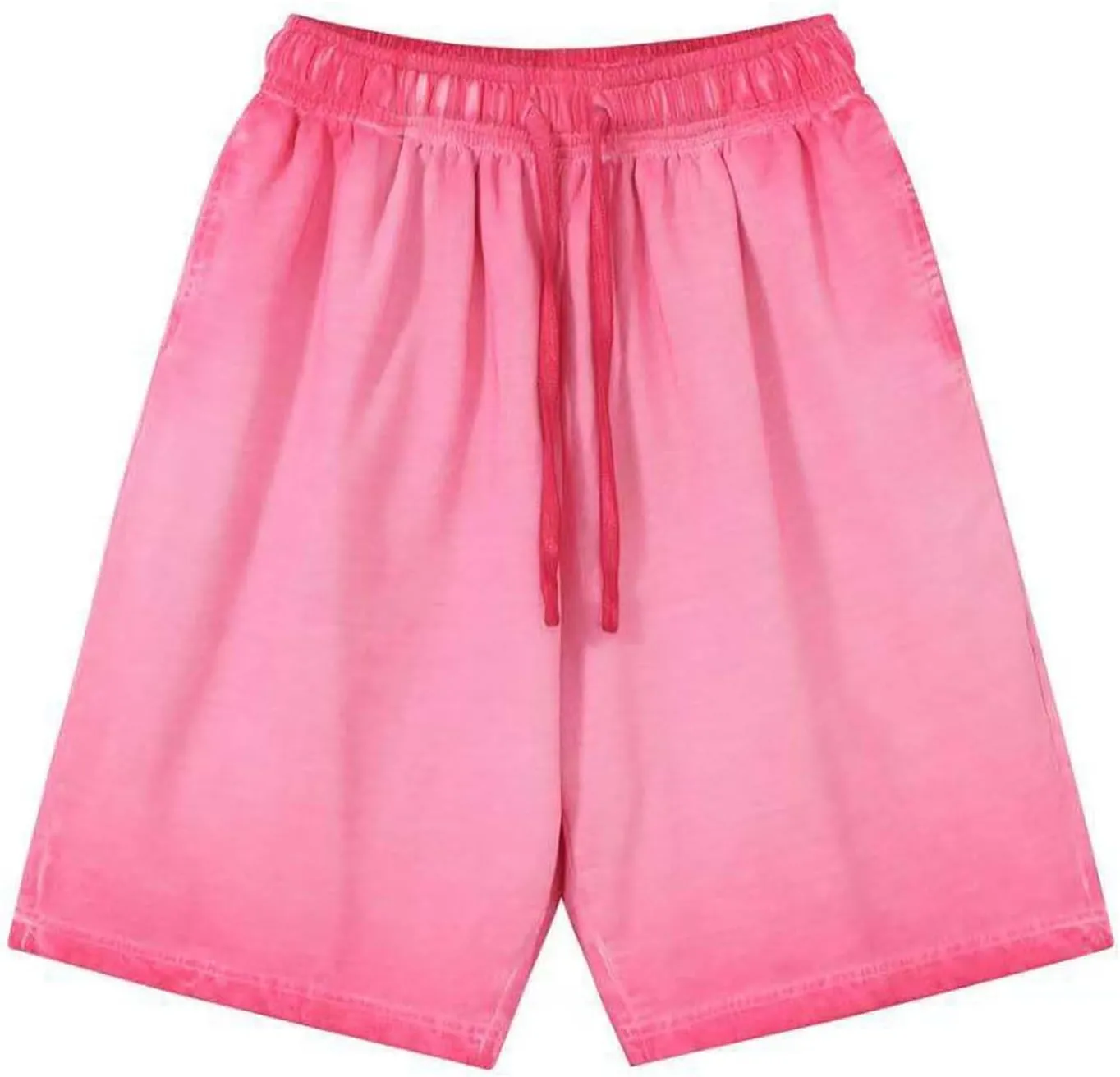 Mens Casual Shorts Cargo Elastic Waistband Drawstring Summer Casual Cotton Big & Tall Relaxed Fit Work Shorts