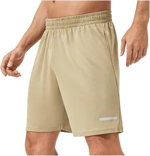 Mens Casual Shorts Elastic Waist with Pockets Athletic Gym Workout Running Bermuda Activewear Hiking Trunks