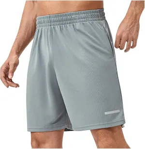 Mens Casual Shorts Elastic Waist with Pockets Athletic Gym Workout Running Bermuda Activewear Hiking Trunks
