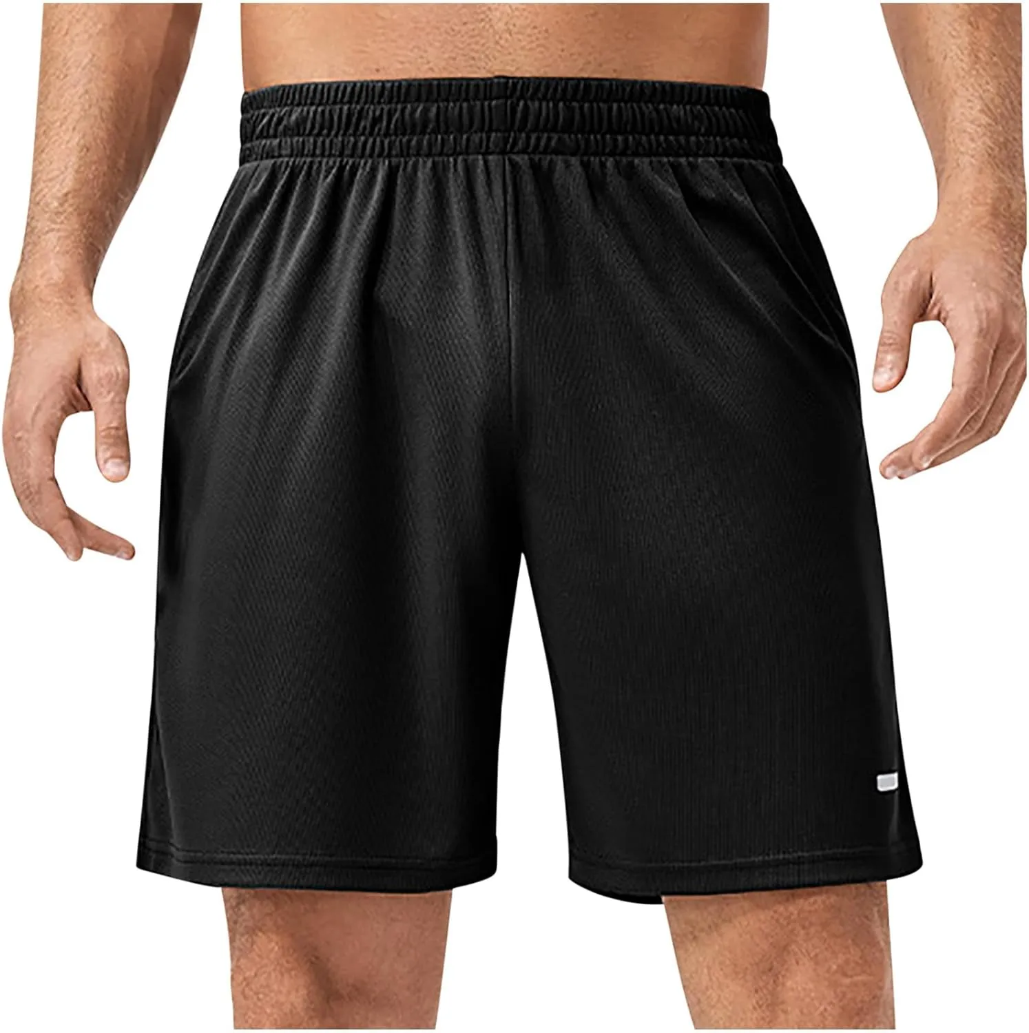 Mens Casual Shorts Elastic Waist with Pockets Athletic Gym Workout Running Bermuda Activewear Hiking Trunks