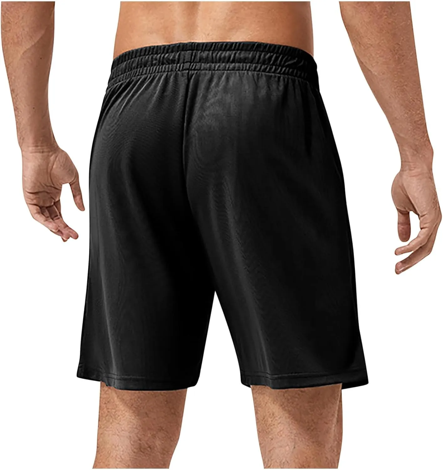 Mens Casual Shorts Elastic Waist with Pockets Athletic Gym Workout Running Bermuda Activewear Hiking Trunks