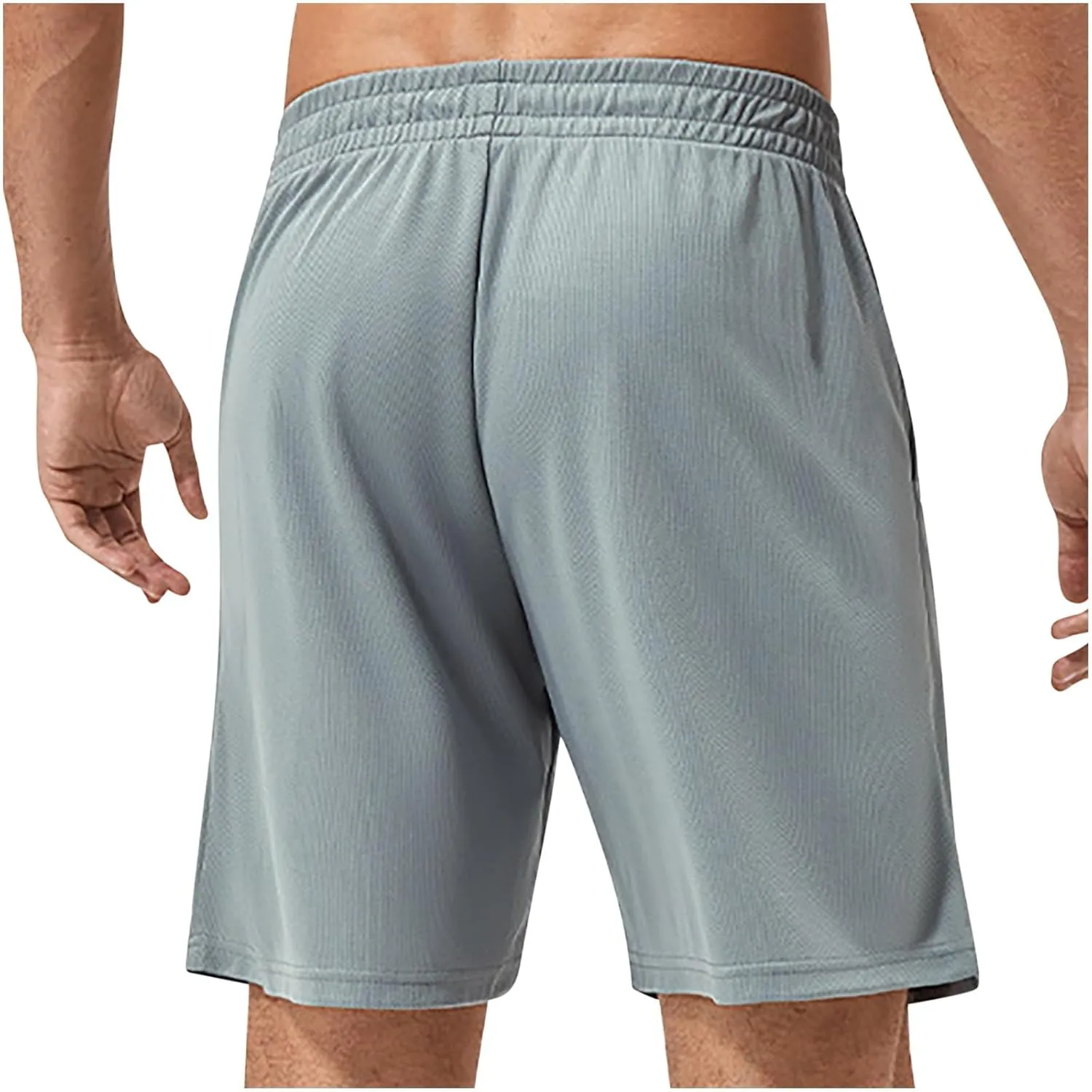 Mens Casual Shorts Elastic Waist with Pockets Athletic Gym Workout Running Bermuda Activewear Hiking Trunks