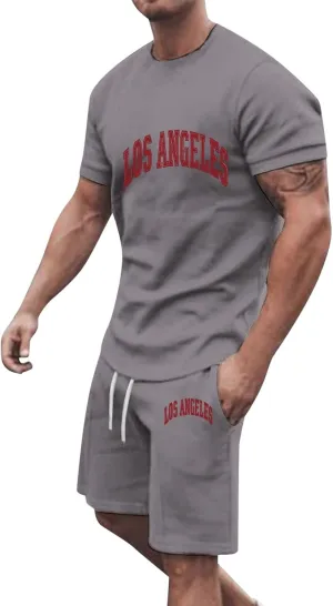 Men's Casual Tracksuits Set Quarter Zip Shirts and Drawstring Shorts Sets Summer Beach Outfits Fitted Shorts Sets Mens Work Utility Tops