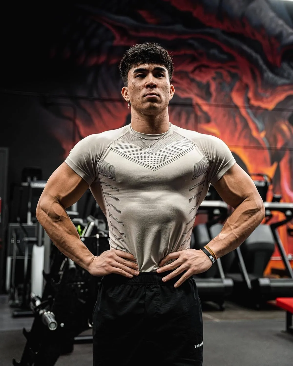Men's Compression Shirt - Short Sleeve Elastic T-Shirt Gym Workout Tops