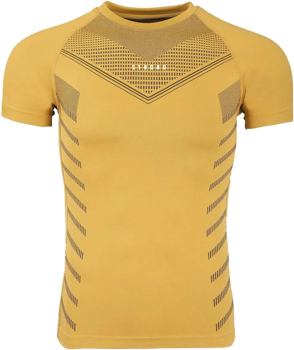 Men's Compression Shirt - Short Sleeve Elastic T-Shirt Gym Workout Tops