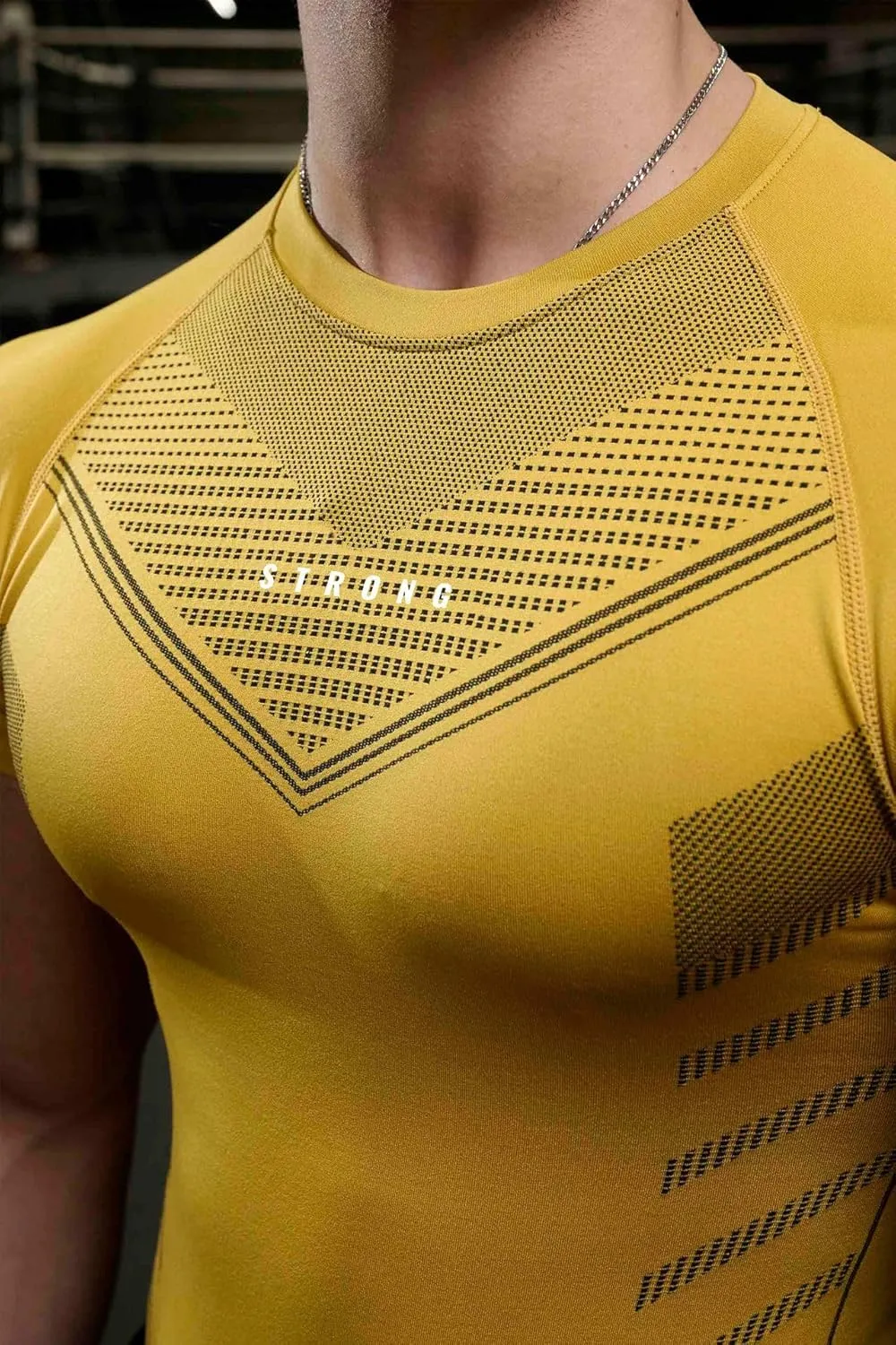 Men's Compression Shirt - Short Sleeve Elastic T-Shirt Gym Workout Tops