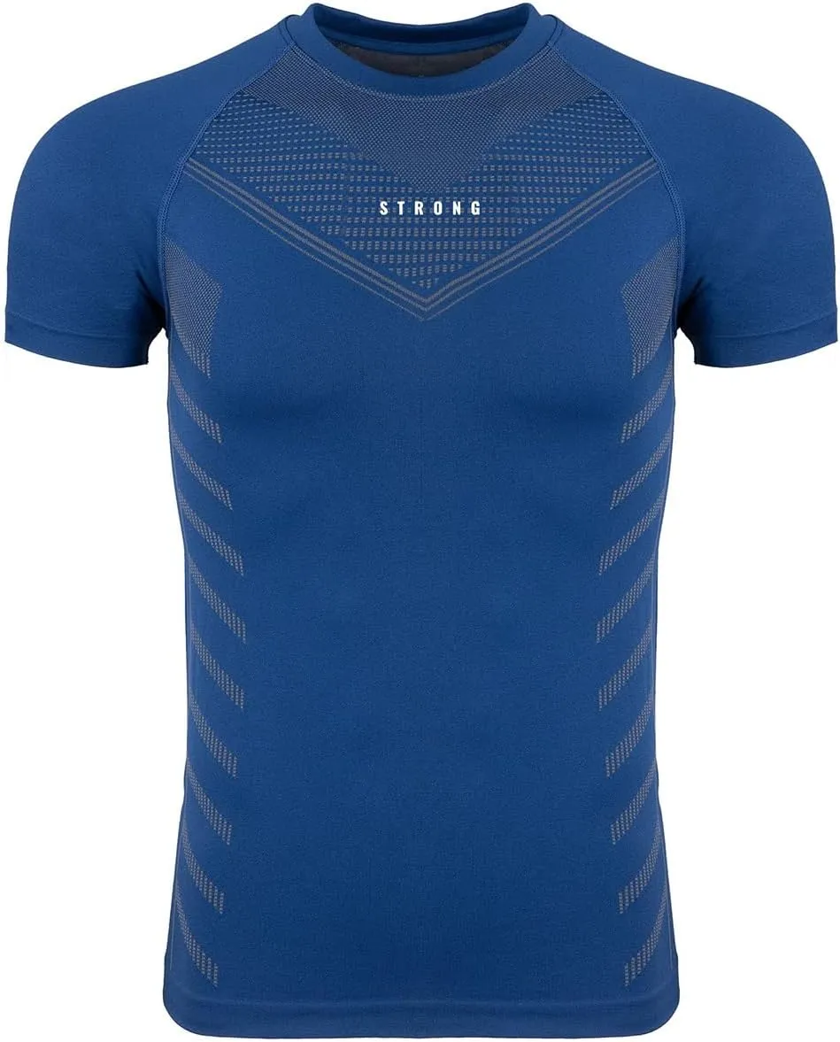 Men's Compression Shirt - Short Sleeve Elastic T-Shirt Gym Workout Tops