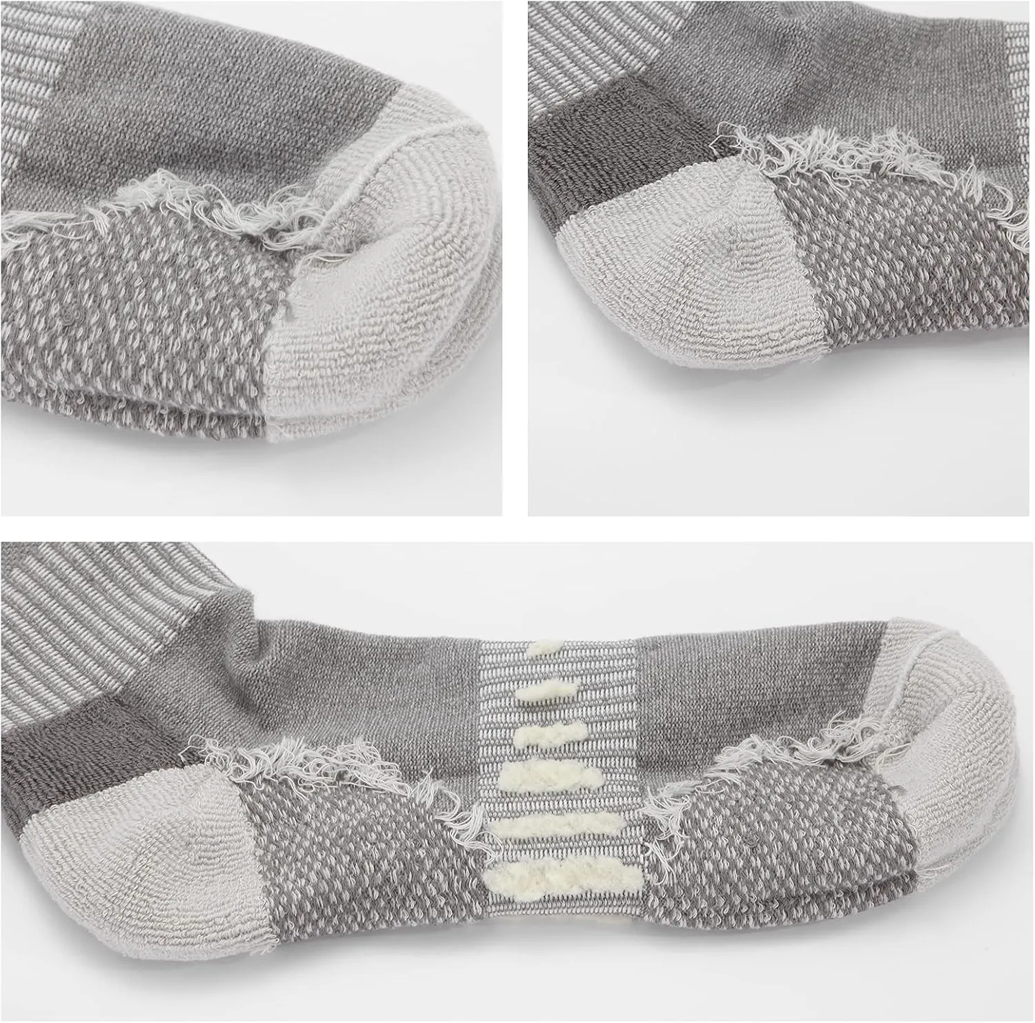 Men's Cotton Moisture Wicking Heavy Cushion Crew Work Socks,6-12, 6Pairs