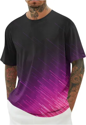 Mens Cotton T-Shirt Crew Neck Short Sleeve Tee Shirts Hipster Hip Hop Streetwear Casual Tops Gym Muscle Shirts