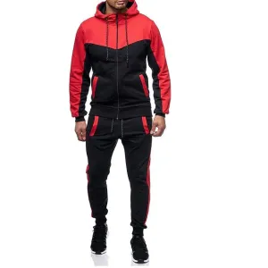 Men's Full Zip Sweatsuit Outdoor Jogging Tracksuits