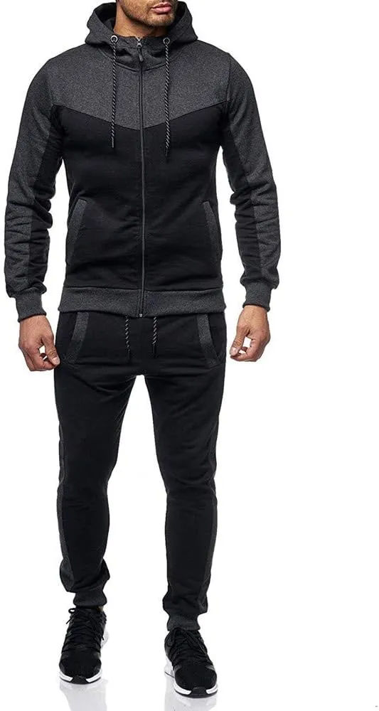 Men's Full Zip Sweatsuit Outdoor Jogging Tracksuits
