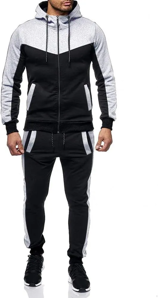 Men's Full Zip Sweatsuit Outdoor Jogging Tracksuits