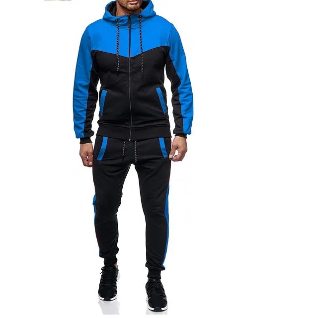 Men's Full Zip Sweatsuit Outdoor Jogging Tracksuits