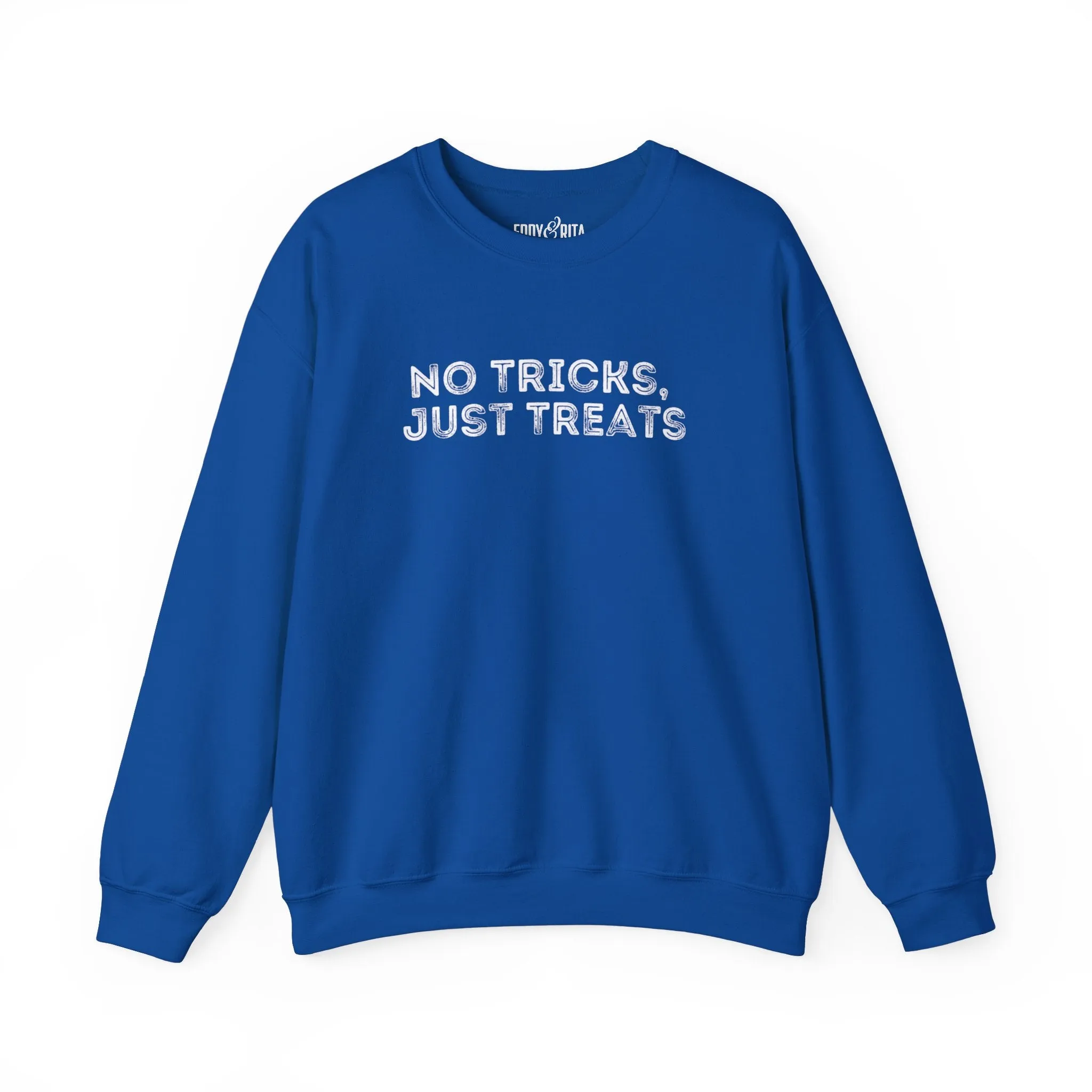 Men's Heavy Crewneck Sweatshirt - "No Tricks, Just Treats" Halloween Edition