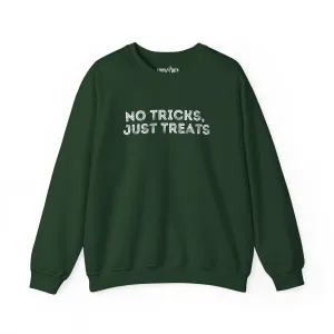Men's Heavy Crewneck Sweatshirt - "No Tricks, Just Treats" Halloween Edition