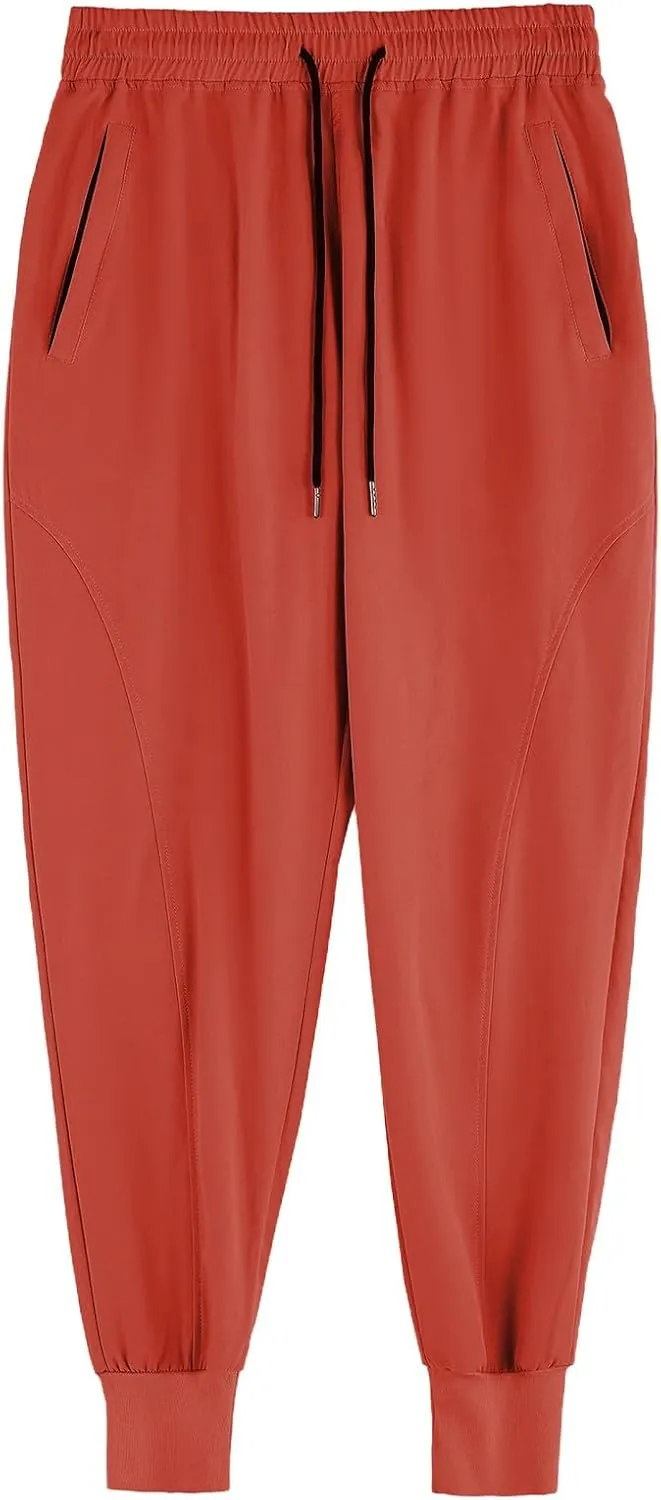 Mens Joggers with Pockets Gym Athletic Pants Workout Tapered Trousers Outdoor Sports Running Sweatpants for Summer
