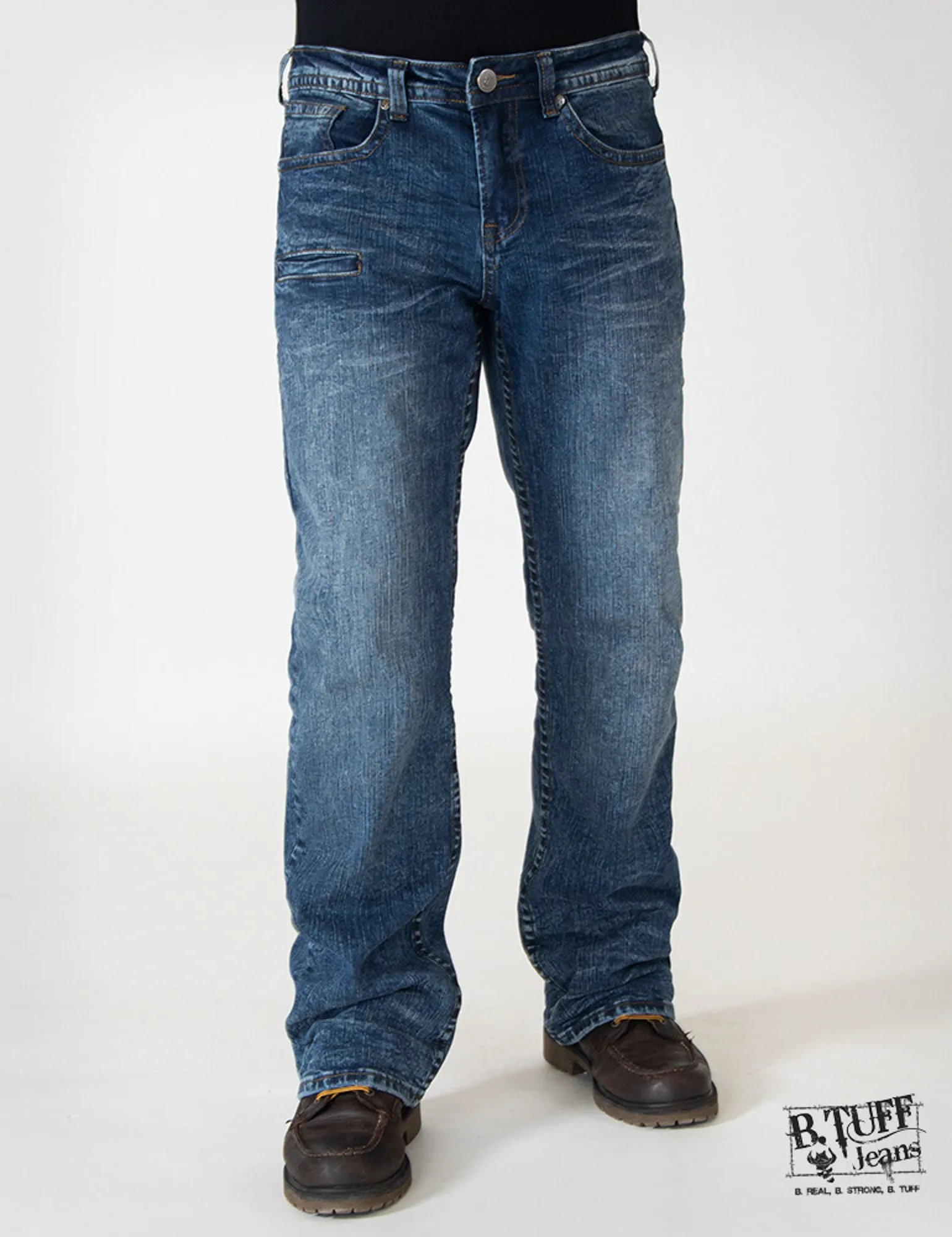 Fashionable Look Mens Light Wash Cotton Blend Jeans B.Cruzn