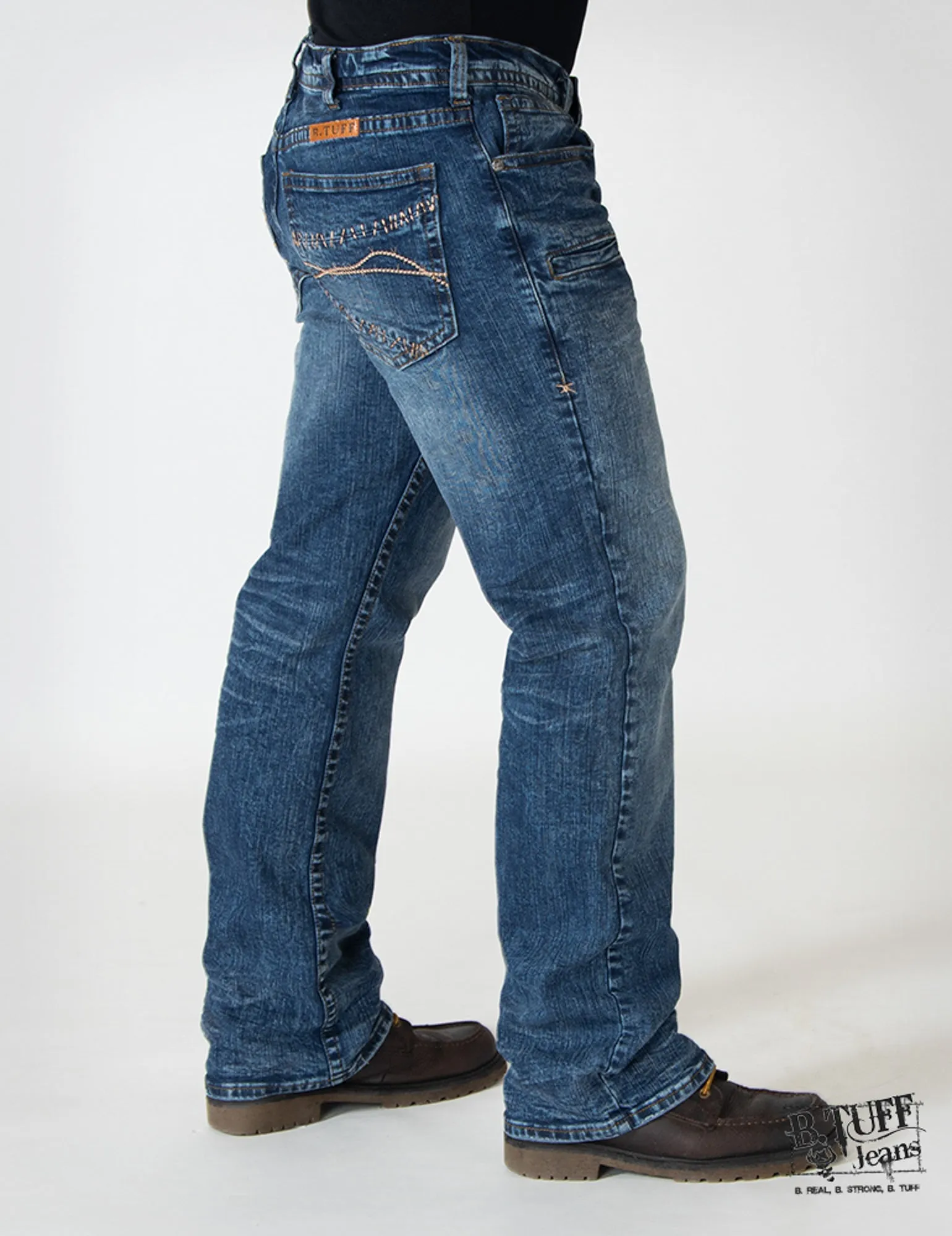 Classic Style Mens Light Wash Cotton Blend Jeans B.Cruzn