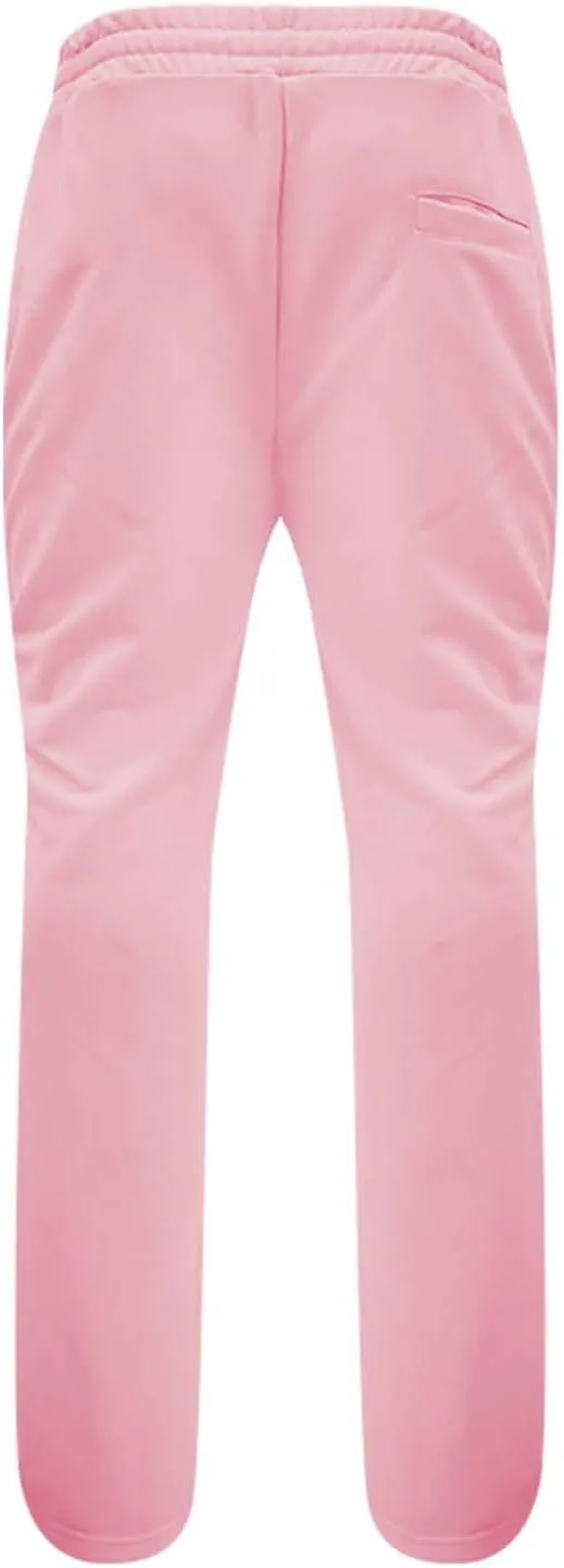 Mens Linen Stacked Flared Sweatpants Loose Fit Casual Hip Hop Wide Leg Peasant Pant Outdoor Athletic Bell Bottom Pant