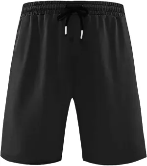 Mens Shorts Cargo Men's Workout Shorts Elastic Waistband Casual Lightweight Sports Gym Activewear