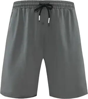 Mens Shorts Cargo Men's Workout Shorts Elastic Waistband Casual Lightweight Sports Gym Activewear