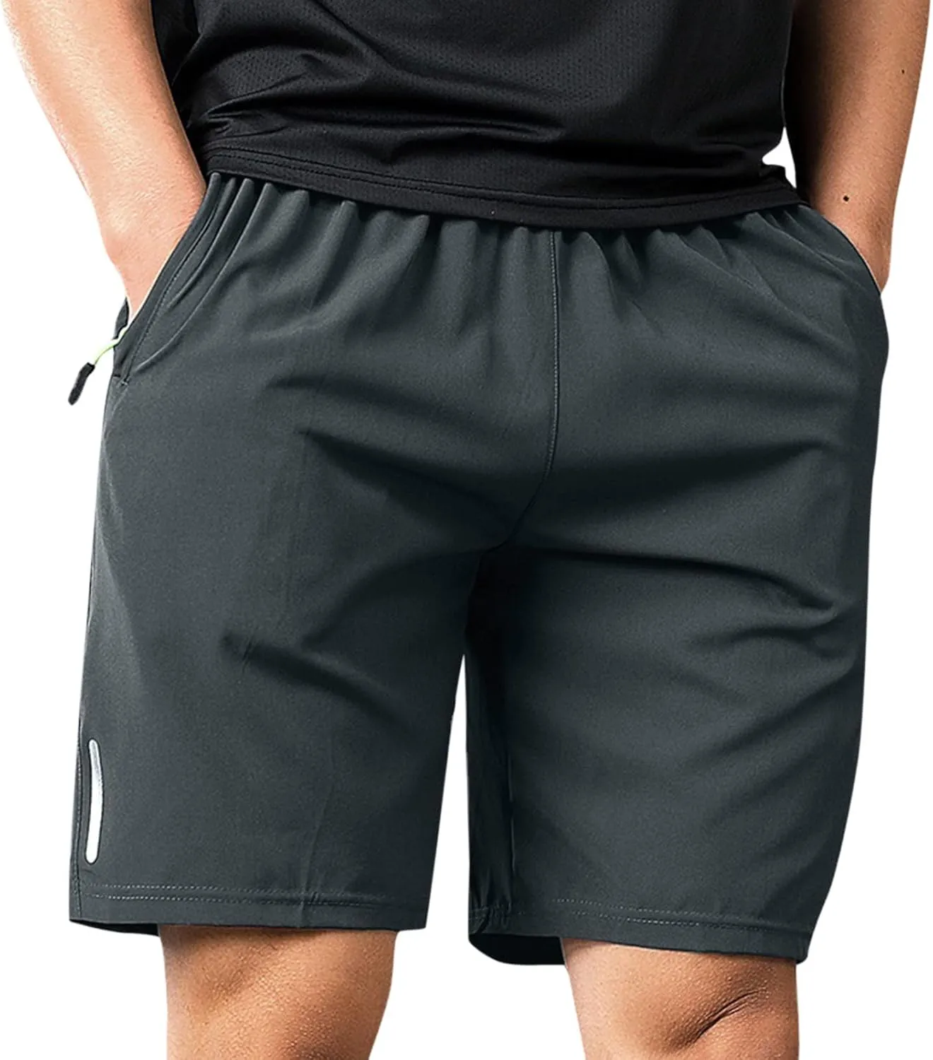 Mens Shorts Cargo Stretch, Men's Workout Shorts with Phone Pocket Casual Athletic Performance Gym Shorts Activewear