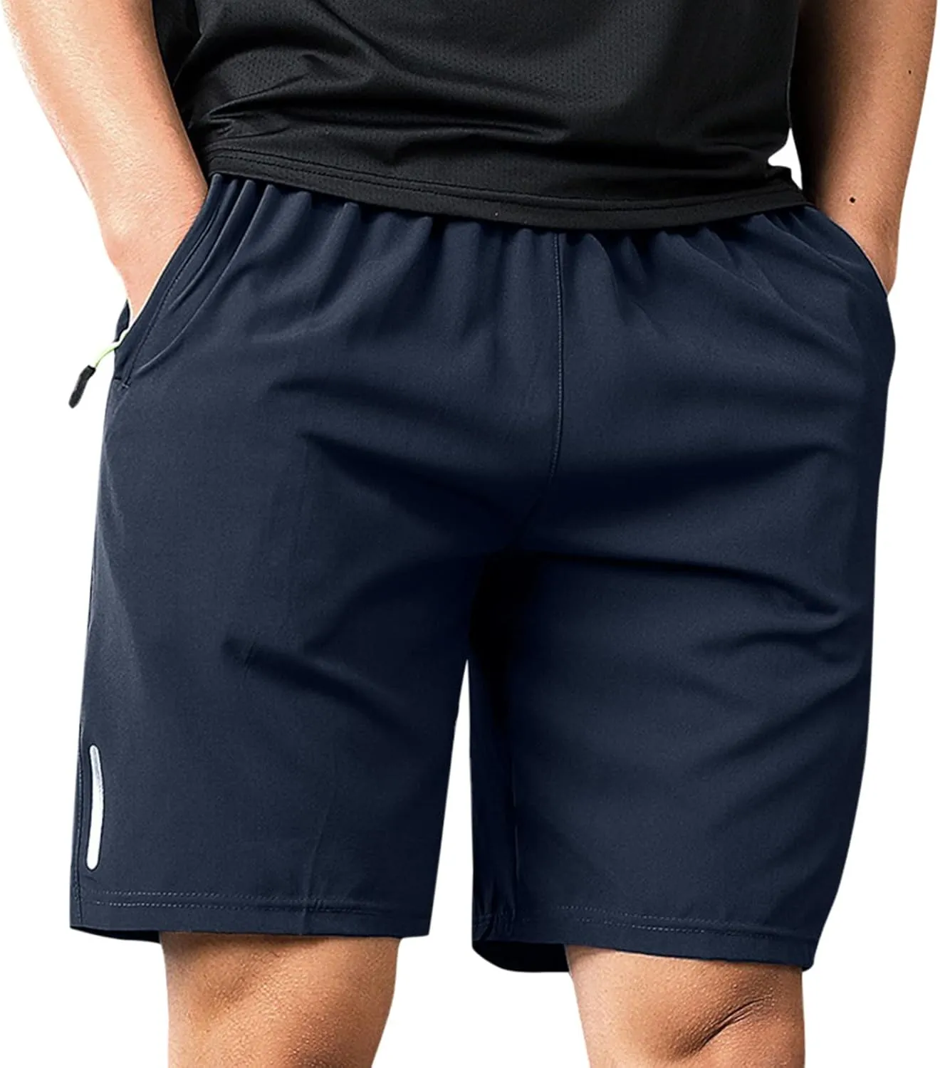 Mens Shorts Cargo Stretch, Men's Workout Shorts with Phone Pocket Casual Athletic Performance Gym Shorts Activewear