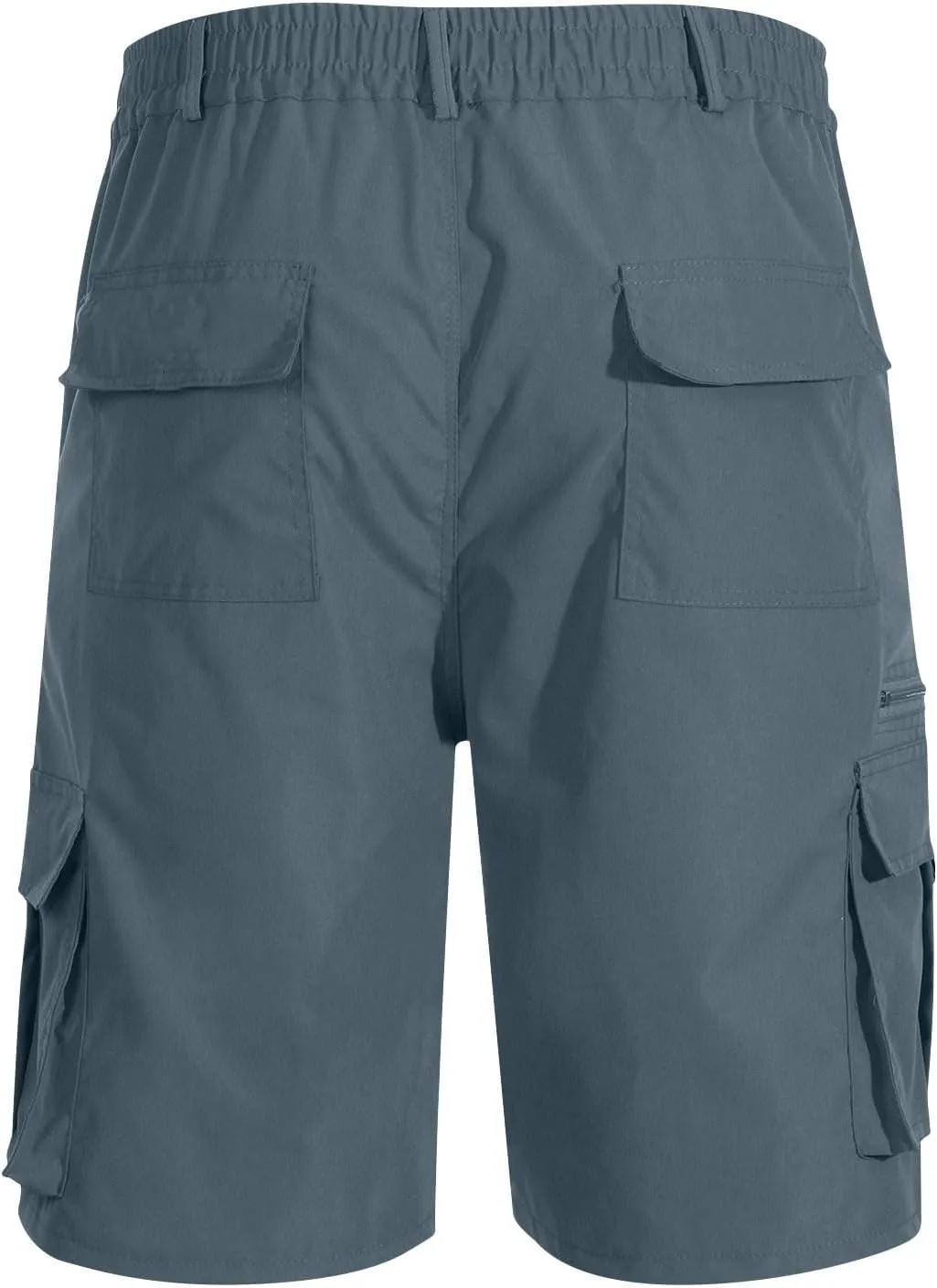 Mens Shorts Casual Relaxed Fit Outdoor Camping Cargo Shorts Athletic Gym Elastic Waist Activewear with 6 Pockets
