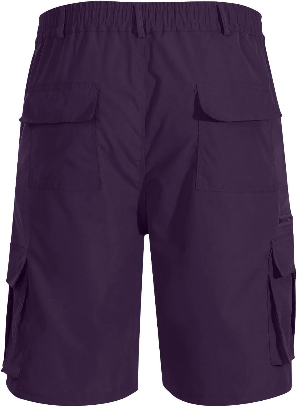 Mens Shorts Casual Relaxed Fit Outdoor Camping Cargo Shorts Athletic Gym Elastic Waist Activewear with 6 Pockets