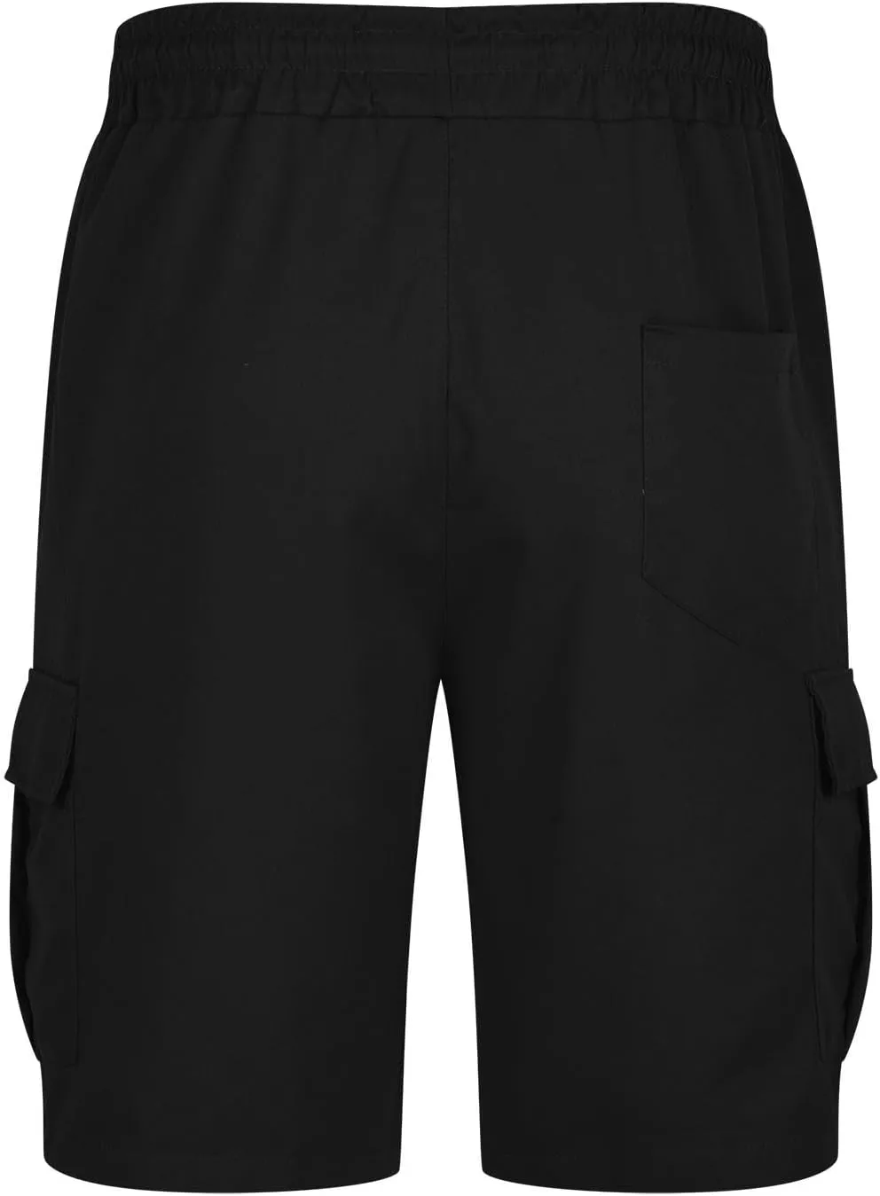 Mens Shorts Casual Relaxed Fit Outdoor Camping Cargo Shorts Athletic Gym Elastic Waist Activewear with 6 Pockets