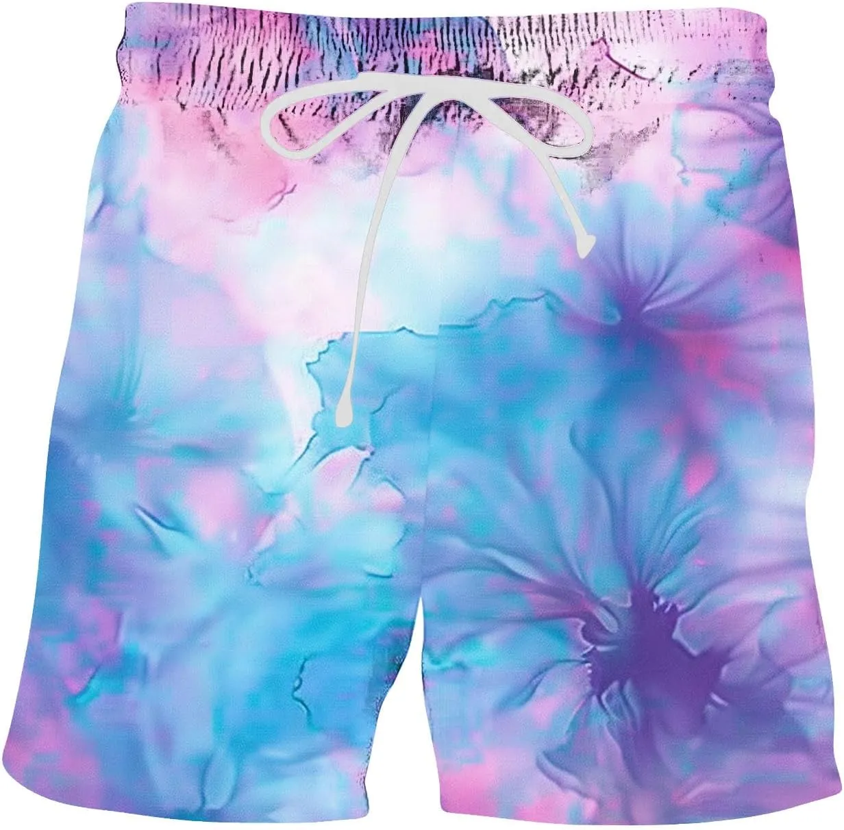Mens Shorts Low Rise Trendy Tie Dye Summer Beach Tops Lightweight Quick Dry Beach Vacation Activewear Shorts