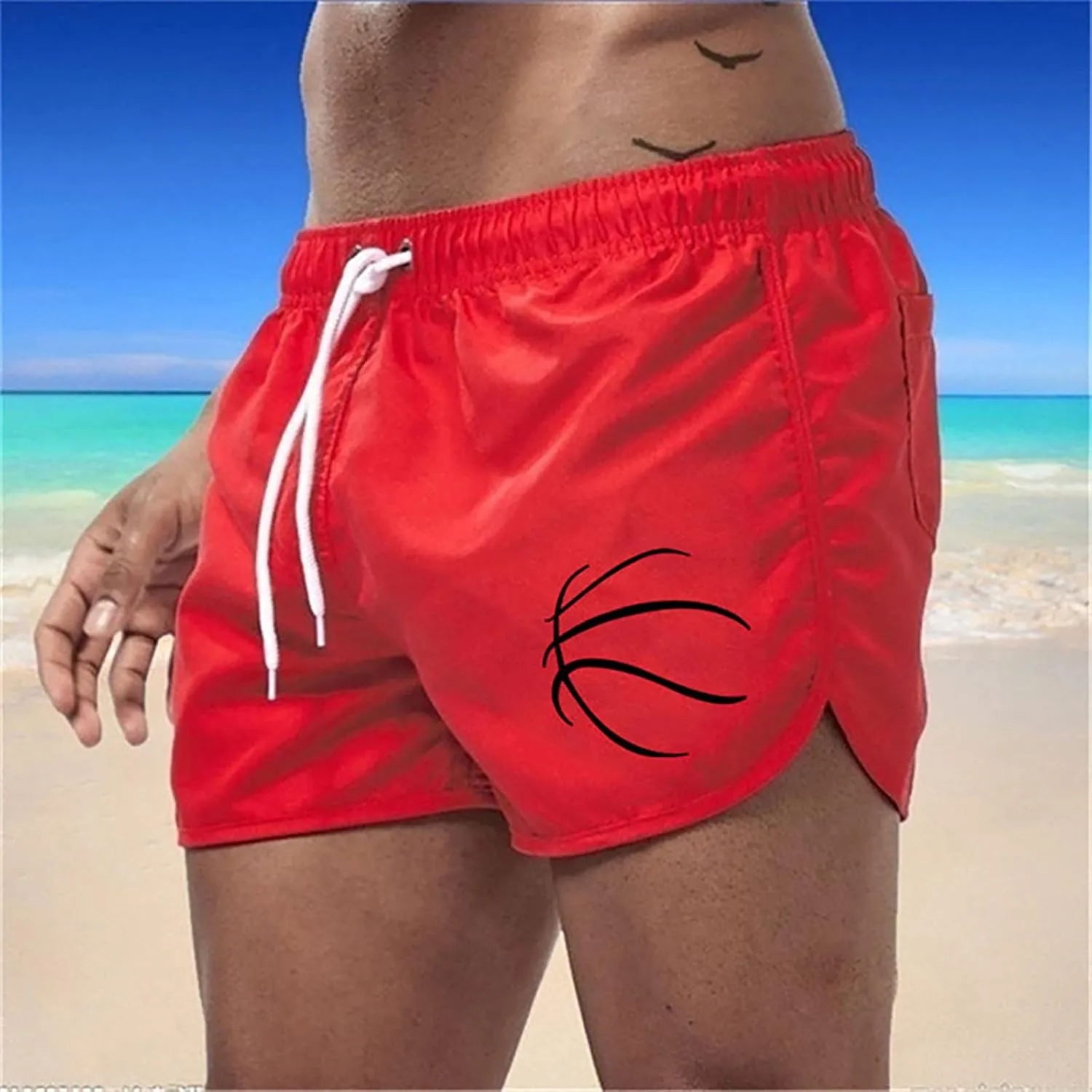 Mens Shorts with Zipper Pockets, Men's Workout Shorts with Phone Pocket Casual Athletic Performance Gym Shorts Activewear