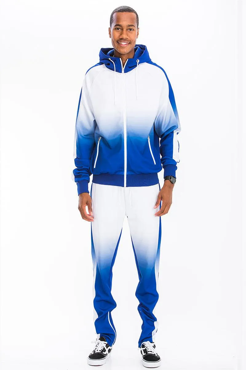 Mens Skyy Ombre Set Two-Piece Track Suit