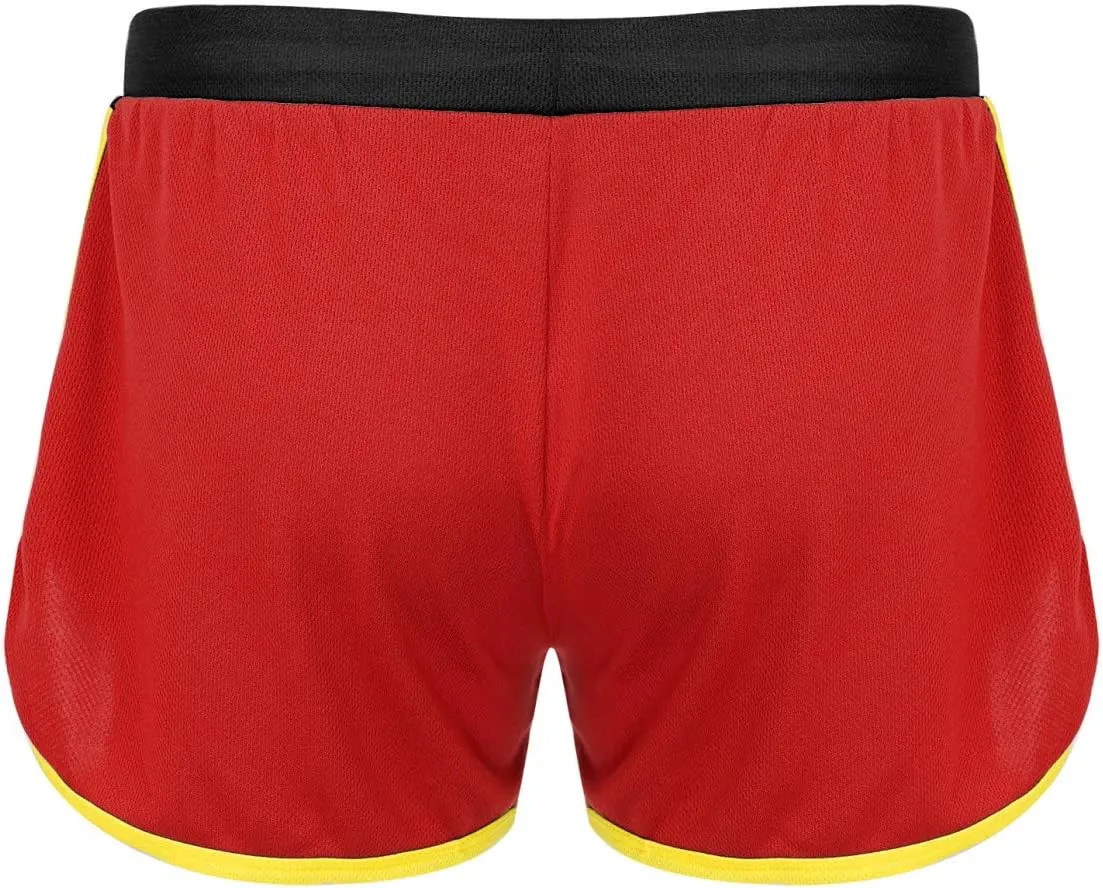 Mens Sport Boxer Shorts Drawstring Dolphin Lounge Shorts Underwear Breathable Track Shorts Activewear