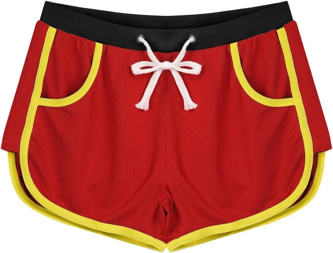 Mens Sport Boxer Shorts Drawstring Dolphin Lounge Shorts Underwear Breathable Track Shorts Activewear