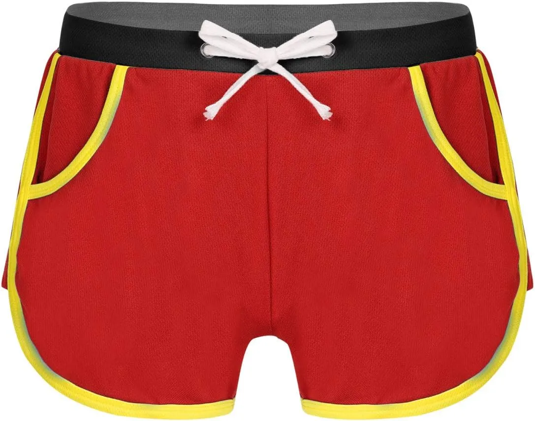 Mens Sport Boxer Shorts Drawstring Dolphin Lounge Shorts Underwear Breathable Track Shorts Activewear