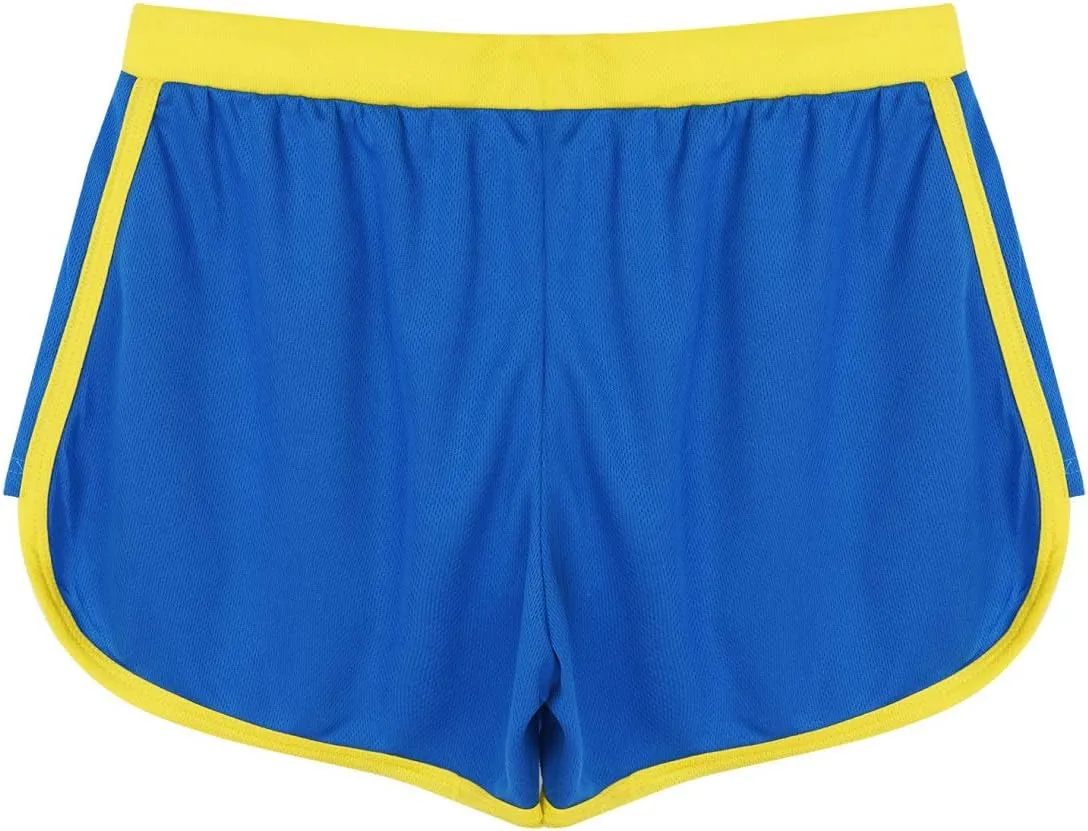 Mens Sport Boxer Shorts Drawstring Dolphin Lounge Shorts Underwear Breathable Track Shorts Activewear