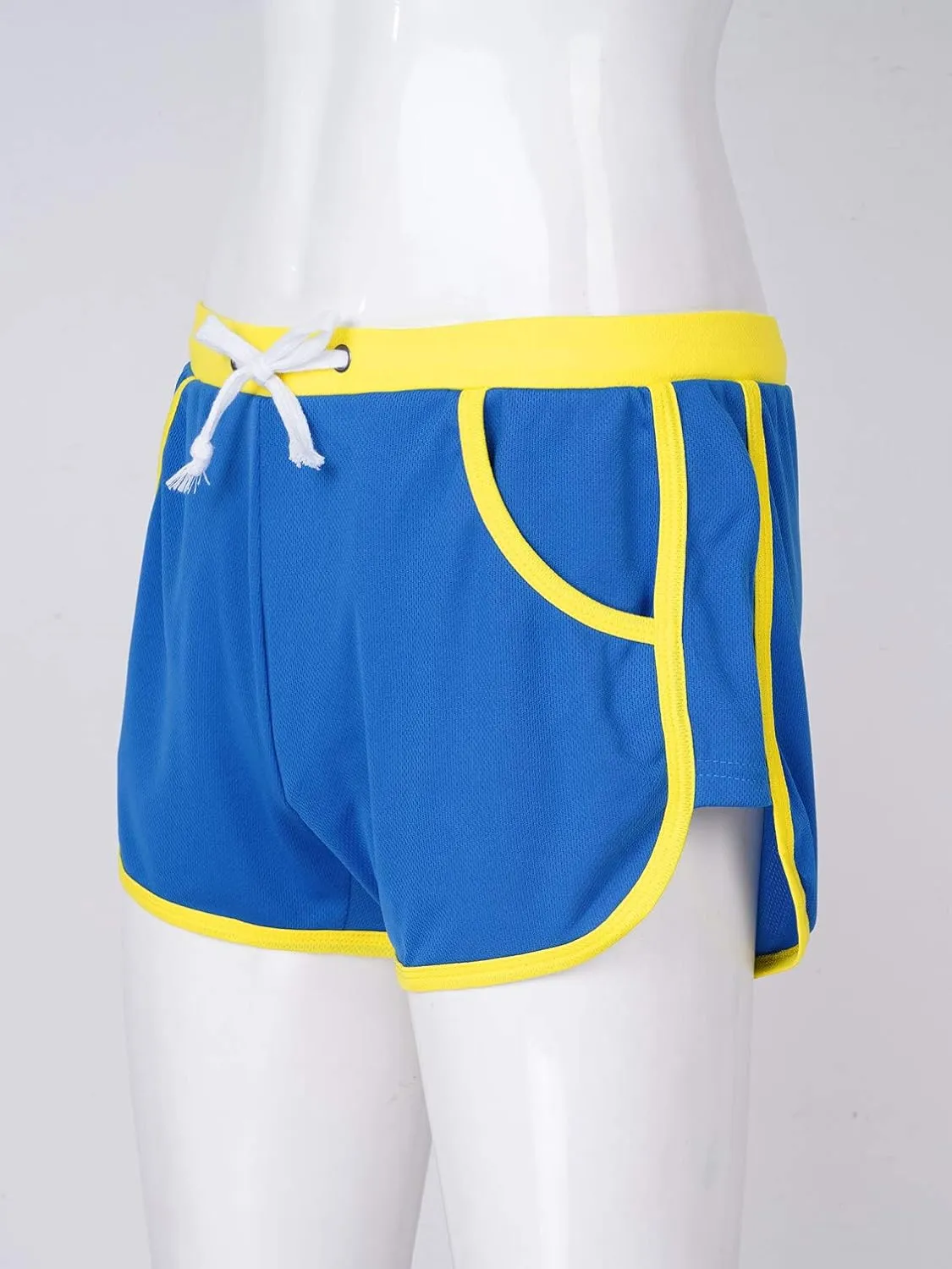 Mens Sport Boxer Shorts Drawstring Dolphin Lounge Shorts Underwear Breathable Track Shorts Activewear