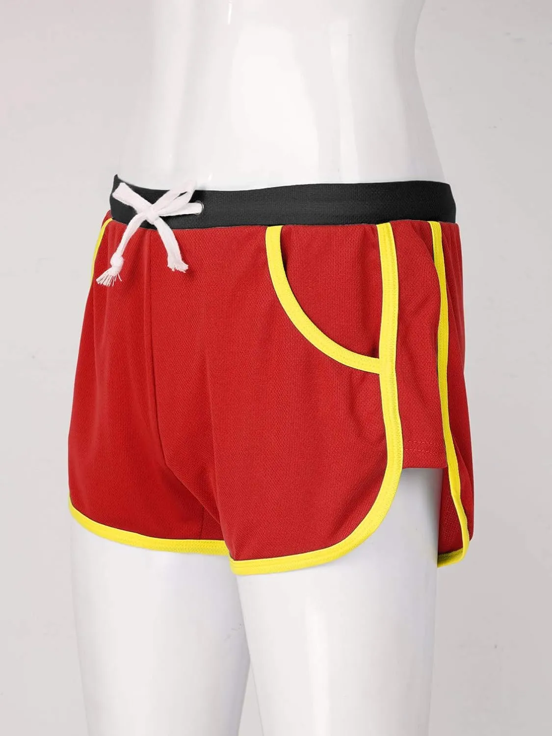 Mens Sport Boxer Shorts Drawstring Dolphin Lounge Shorts Underwear Breathable Track Shorts Activewear