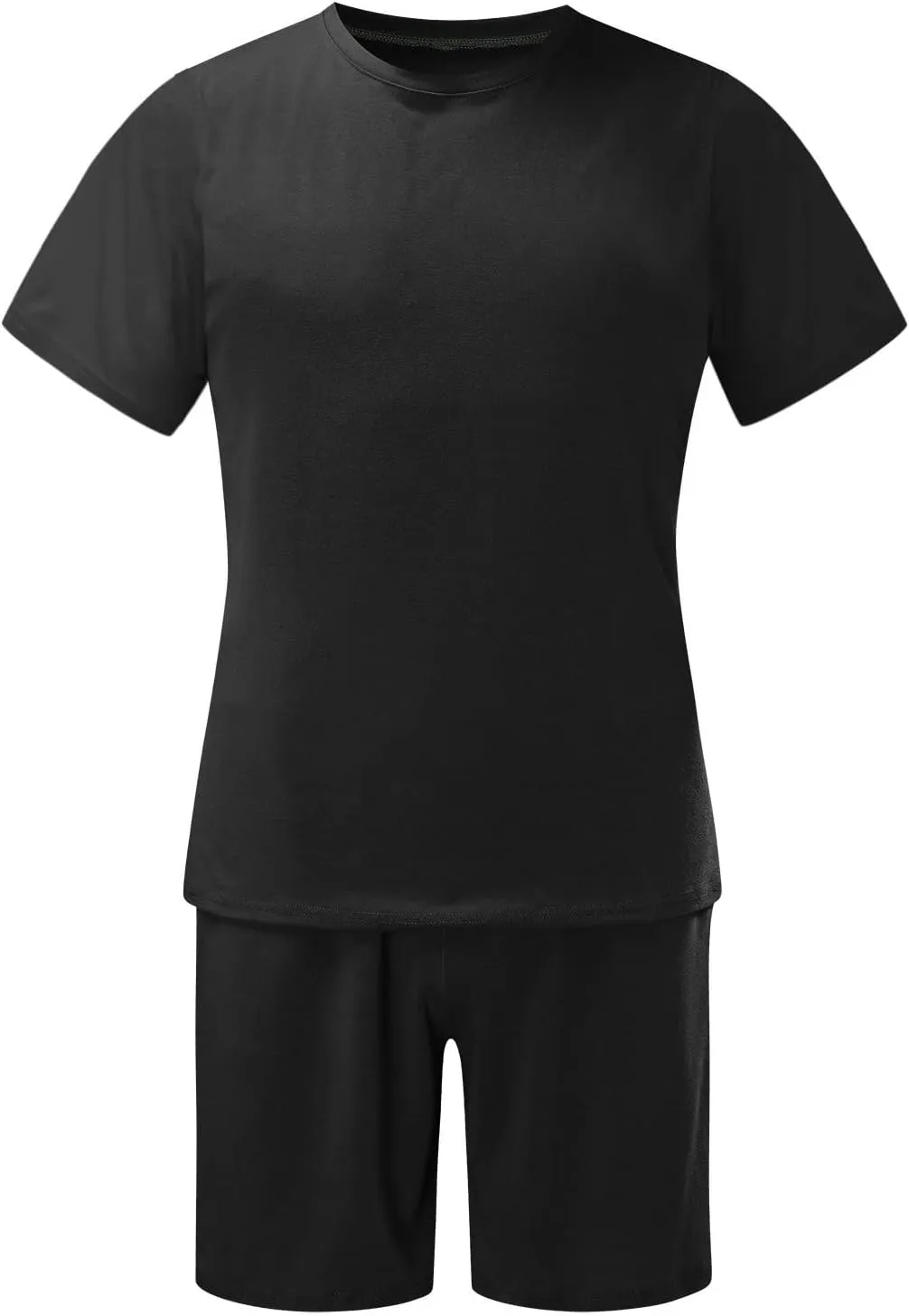Mens Summer Short Set Plus Size T Shirt and Shorts Set 2 Piece Casual Tracksuit Jogging Sweatsuit Beach Vacation Outfits