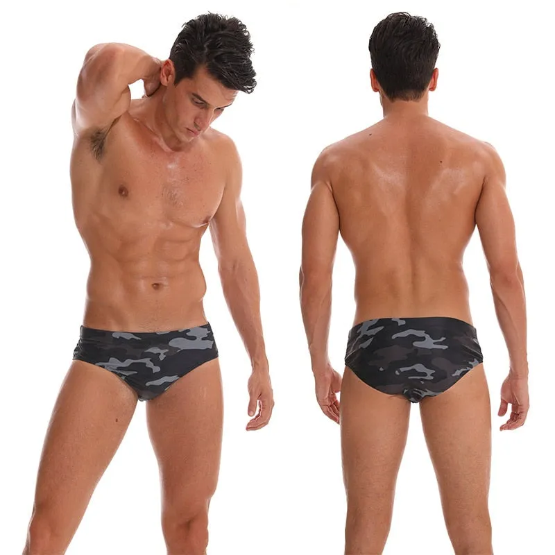 Men's Swimwear Low Boxers Swim Sportive Beachwear Shorts Swimsuit Brief in 16 Colours