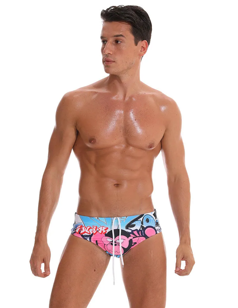 Men's Swimwear Low Boxers Swim Sportive Beachwear Shorts Swimsuit Brief in 16 Colours