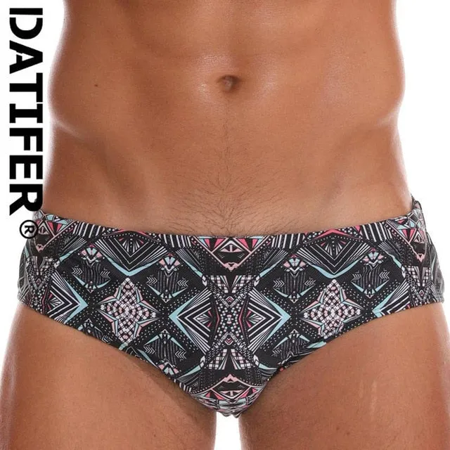 Men's Swimwear Low Boxers Swim Sportive Beachwear Shorts Swimsuit Brief in 16 Colours