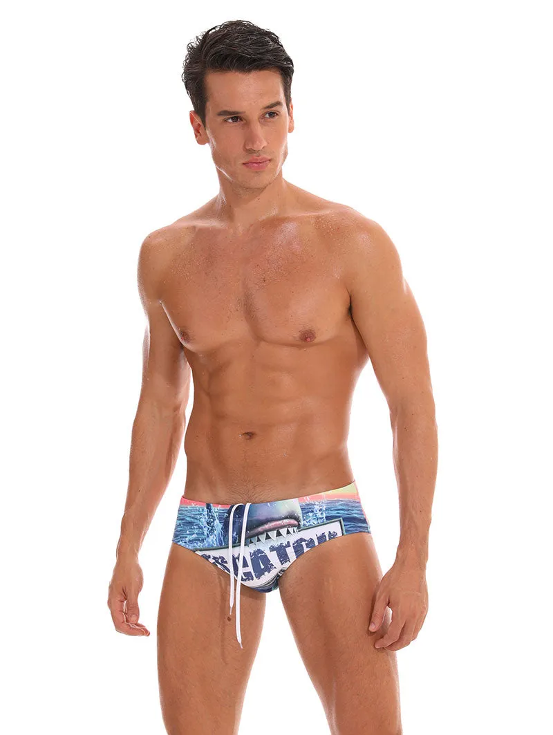 Men's Swimwear Low Boxers Swim Sportive Beachwear Shorts Swimsuit Brief in 16 Colours